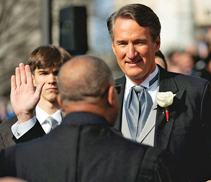 Glenn Youngkin was sworn in on Jan. 15 as the 74th governor of Virginia.